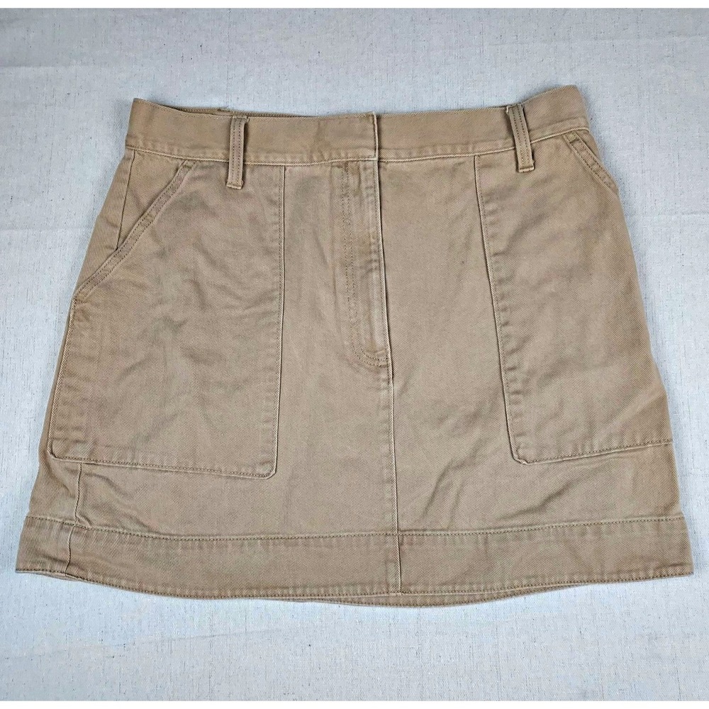 Banana Republic Factory Women's Size 16 Twill Utility Mini Skirt Kelp Khaki